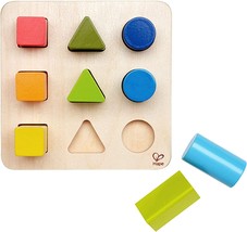 Hape Color and Shape Wooden Block Sorter Game For Toddlers - £19.97 GBP