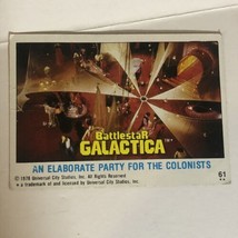 BattleStar Galactica Trading Card 1978 Vintage #61 Elaborate Party - $1.97