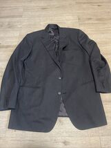 Brooks Brothers Blazer Men 48XL 1818 Madison Gray Stripe Saxxon Wool Pin... - $21.29