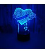 Loving Heart With Rose valentine gift Name 3D Effect Optical Illusion Ta... - $78.88 CAD