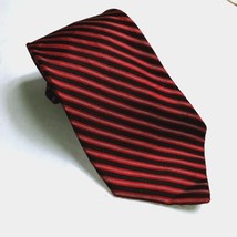 J Ferrar Red Black Tie Silk Necktie  4 x 60 Inches - £6.26 GBP