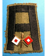 CIRCA 1940&#39;s - WWII, 1ST ARMY, SIGNAL, PATCH, GREENBACK, VINTAGE - $283.44 MXN