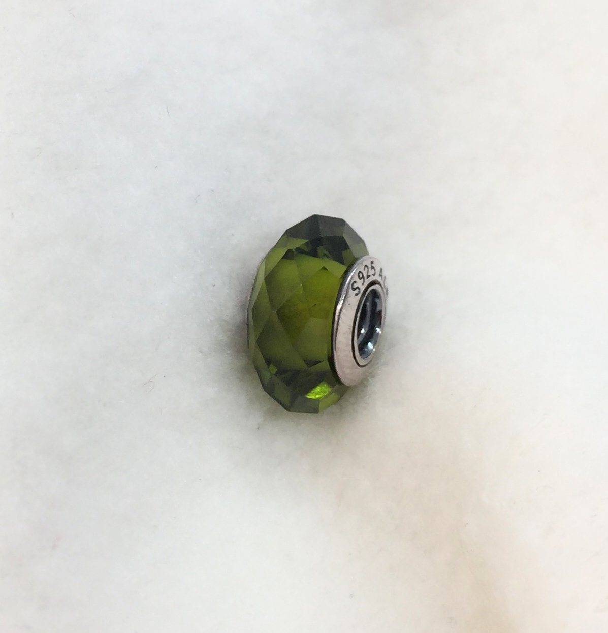 Primary image for Great for Gift Pandora FASCINATING OLIVE GREEN Murano Glass Bead