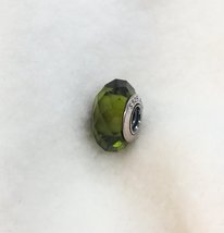 Great for Gift Pandora FASCINATING OLIVE GREEN Murano Glass Bead - £15.95 GBP