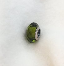 Great For Gift Pandora Fascinating Olive Green Murano Glass Bead - $20.00