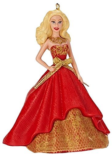 1 X Holiday Barbie Caucasian 2nd in Series 2014 Carlton Heirloom Ornament - $2.48