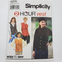 Vtg Simplicity Sewing Pattern UnCut 9205 2 Hour Miss Set of Vests Size 12-14-16 - £5.38 GBP