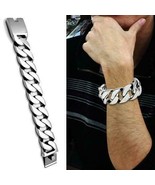 TK338 - High polished (no plating) Stainless Steel Bracelet with No Ston... - £31.49 GBP