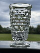 (1) Indiana Glass Whitehall Cubist Clear Footed Tumbler Iced Tea Glass 10oz - $17.95
