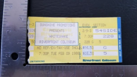 WHITESNAKE / GREAT WHITE - FEB 09, 1988 CINCINNATTI, OH CONCERT TICKET STUB - £19.60 GBP