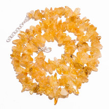 Natural Citrine Gemstone Uncut Smooth Beads Necklace 6-17 mm 18-19&quot; UB-7620 - £8.73 GBP