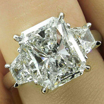 Radiant Cut 4.50Ct Simulated Diamond White Gold Plated Engagement Ring Size 9.5 - £113.58 GBP