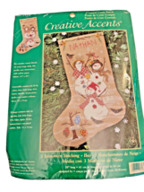 Kit Cross Stitch Snowman Stocking Dimensions Counted 16” 7962 Creative 2001 New - £26.05 GBP