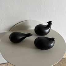 Decorative Birds - Set of Three Wood, Gourd MCM - £15.02 GBP