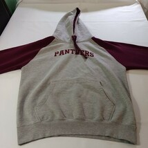 Panthers Men's Gray & Red Long Sleeve Drawstring Hoodie Pullover Sweatshirt XL image 7