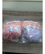 (2)  Easter Basket Grass with Confetti, Purple &amp; Pink. New - $7.53