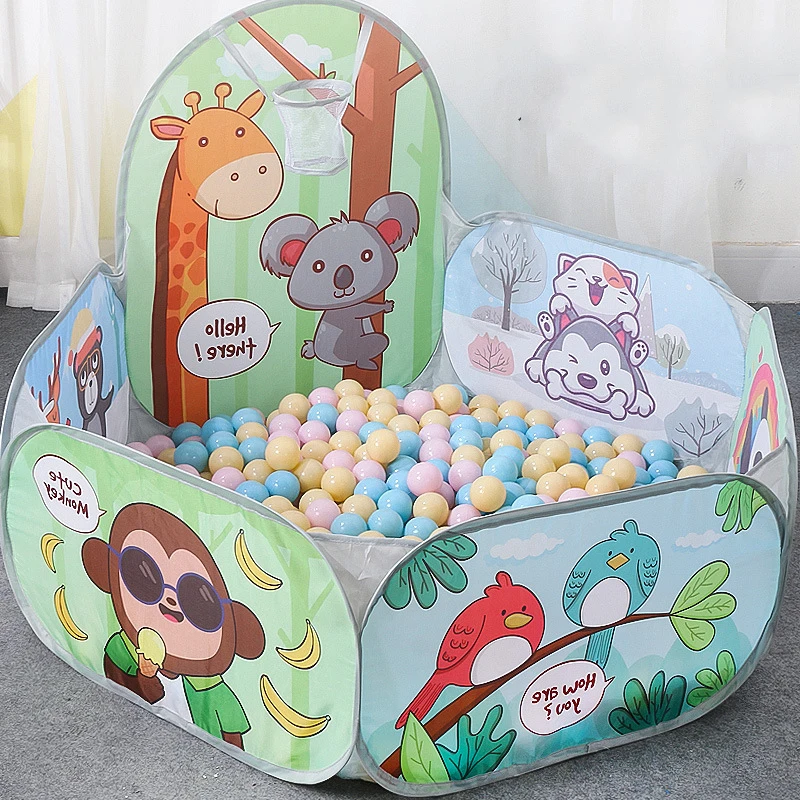 1.2M Kids Playpen Playground Baby Ball Pit Balls Dry Pool with Basketbal... - £15.19 GBP+