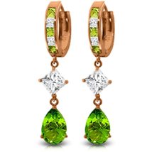 14k Rose Gold Cubic Zirconia Dangling Hoop Earrings - $3,963.68 MXN+