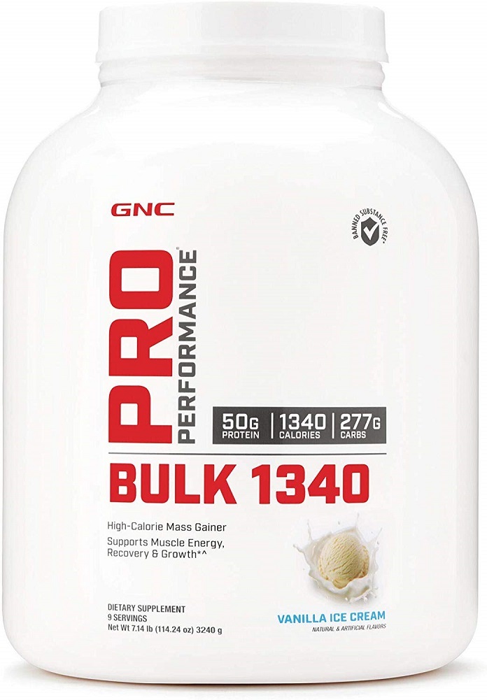 GNC Pro Performance Bulk 1340, Vanilla Ice Cream, 7 lb(s), Supports Muscle - $90.22