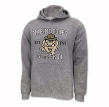 U.S. Marines USMC Retro Bulldog Mascot Hoodie  NEW Fast Free Ship - £37.07 GBP+