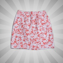 Casual Corner Annex Skirt ~ Sz 8 ~ Light Red &amp; White ~ Floral ~ Above Knee - $123.29 MXN
