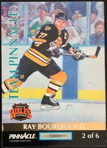 Boston Bruins Ray Bourque Blackhawks Chris Chelios 1992 Team Pinnacle Insert #2 - $1.75