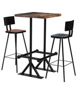 vidaXL Reclaimed Wood Bar Set Multicolor Indoor Dining Table Chairs 4-Piece - $5,738.95 MXN