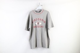 Vintage 90s Mens 2XL Spell Out University of Wisconsin Short Sleeve Mesh T-Shirt - £27.20 GBP