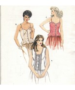 Vtg Misses Princess Line Peplum Spaghetti Straps Camisoles Kwik Sew Patt... - £9.39 GBP