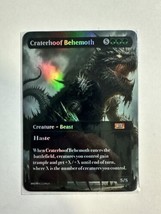 Craterhoof Behemoth - Foil Custom sticker on MTG bulk card. - £3.88 GBP
