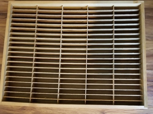 18" X 24" X 2.5" ~ Wooden Display Shelf ~ 100 - 4.5" x 1" Slots Item image 2