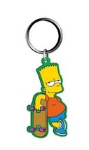 The Simpsons Bart Simpson With Skateboard PVC Figural Soft Key Chain, NEW UNUSED - £4.77 GBP