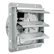 10 in. Shutter Exhaust Fan High-Speed 820 CFM Aluminum Wall Mount Attic ... - $42.39