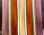 13 PIECE PURPLEHEART PADAUK WALNUT CHERRY ZEBRAWOOD MAPLE CUTTING BOARD ... - $59.35