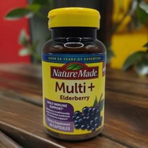 Nature Made Multi+ Elderberry Multivitamin Immune Support 60 Capsules EX... - $10.77