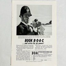 Vtg 1960 BOAC British Overseas Airways Airlines Magazine Print Ad Boeing 707 - £5.20 GBP