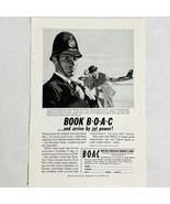 Vtg 1960 BOAC British Overseas Airways Airlines Magazine Print Ad Boeing... - $6.62