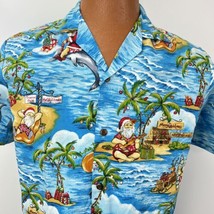 Aloha Republic Hawaiian Small Shirt Christmas Santa Hula Surfboard Tropical New - £39.19 GBP