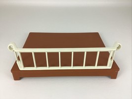 Little Tikes Vintage Blue Roof Dollhouse Replacement Patio Deck w Railing 1980s - £17.56 GBP