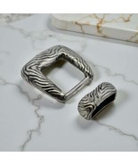 Tiffany &amp; Co Ladies Wood Grain Fashion Belt Buckle Sterling Silver Estat... - $584.10