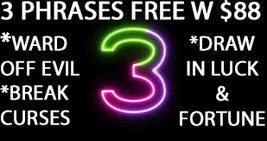 Haunted FREE W $88 3 PHRASES WARD OFF EVIL,BREAK CURSE &amp; DRAW LUCK MAGIC... - $0.00