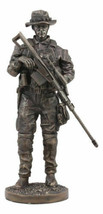 Large Modern Military Marine Sniper Soldier Statue 13&quot;Tall Marksman Task Force - £66.42 GBP