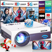 Projector with WiFi and Bluetooth, Native 1080P Outdoor Projector 10000L Support - £206.23 GBP