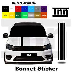 Bonnet Stickers Stripe For VW Volkswagen Caddy MK 3 4 5 6 7 Vinyl Decals... - $27.99