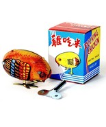 WIND UP CHICK Tin Toy Pecking Bird Vintage Style NEW Farm Animal Baby Ch... - £9.49 GBP