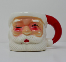 Ceramic Winking Santa Claus Christmas Cup Mug - £19.57 GBP