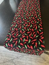 Chili Peppers 42”x12” LINED TABLE RUNNER Kitchen Dining Table Linen - £12.22 GBP