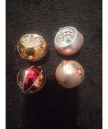 4 Antique Mercury Ornaments Set of 4 Hand Painted - $33.79