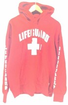 Womens Official Red Popular Lifeguard Pullover Hoodie Size Large New Fallen Tag - £20.25 GBP