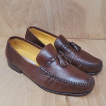 Massimo Emporio Mens Loafers Size 10 M Brown Shoes Slip-On Moc Toe Tassel - $40.87